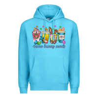 Ocean Blue some bunny needs easter coffee cups Premium Hoodie - texasbilliewilder