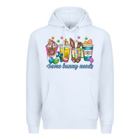 White some bunny needs easter coffee cups Premium Hoodie - texasbilliewilder