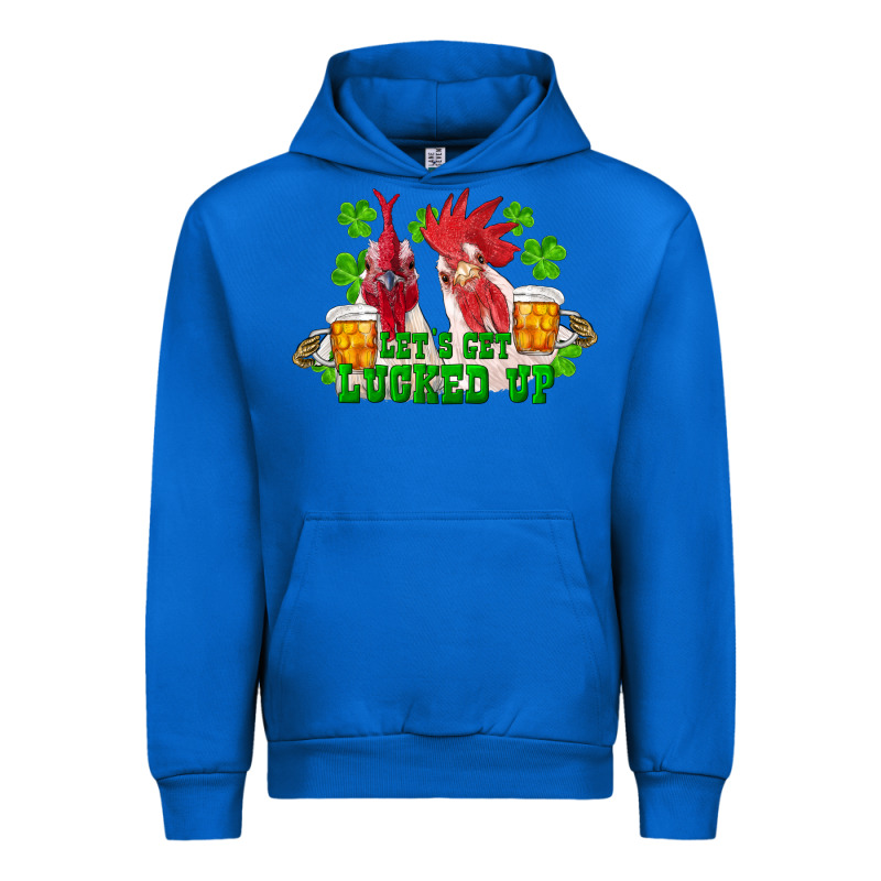 St. Patricks Day Roosters Lets Get Lucked Up Urban Hoodie by RanaPortraitStore | Teevron
