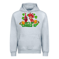 Heather Grey st. patricks day roosters lets get lucked up Urban Hoodie - RanaPortraitStore