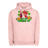 Pigment Salmon st. patricks day roosters lets get lucked up Urban Hoodie - RanaPortraitStore