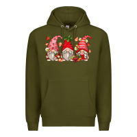 Army Green strawberry gnomes Premium Hoodie - Zillion Design Studio