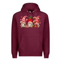Burgundy strawberry gnomes Premium Hoodie - Zillion Design Studio
