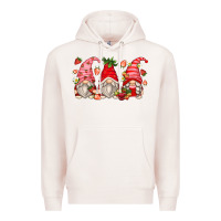 Pale Pink strawberry gnomes Premium Hoodie - Zillion Design Studio