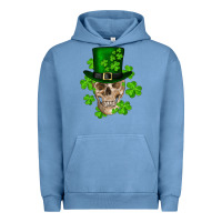 Pigment Pebble Blue st. patricks day skull Urban Hoodie - RanaPortraitStore