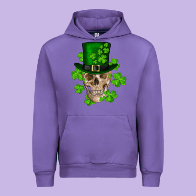 St. Patricks Day Skull Urban Hoodie Designed By Ranaportraitstore