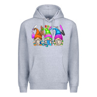 Heather Grey nail tech gnomes Premium Hoodie - Zillion Design Studio