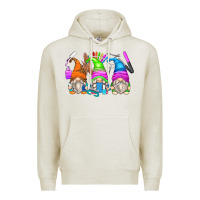 Oatmeal Heather nail tech gnomes Premium Hoodie - Zillion Design Studio