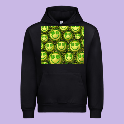 St. Patricks Day Lucky Face Urban Hoodie Designed By Ranaportraitstore