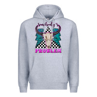 Heather Grey somebodys problem Premium Hoodie - texasbilliewilder