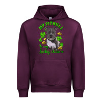 Mauve Wine st patricks day my pitbuli my lucky charm Urban Hoodie - RanaPortraitStore