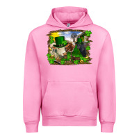Fuchsia Pink st patricks day cows Urban Hoodie - RanaPortraitStore