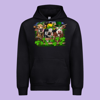 St Patricks Day Heifers Urban Hoodie Designed By Ranaportraitstore