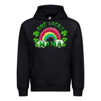 Black st patricks day one lucky mama Urban Hoodie - RanaPortraitStore