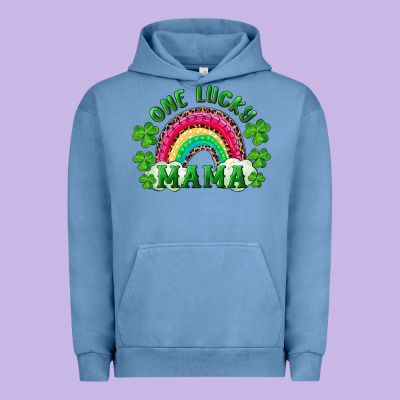 St Patricks Day One Lucky Mama Urban Hoodie Designed By Ranaportraitstore