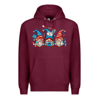 Burgundy american nurse gnomes Premium Hoodie - Zillion Design Studio