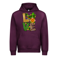 Mauve Wine st patricks day gnomes shamrock love Urban Hoodie - RanaPortraitStore