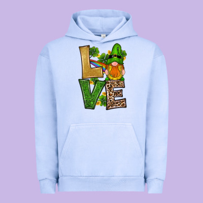 St Patricks Day Gnomes Shamrock Love Urban Hoodie Designed By Ranaportraitstore