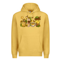 Antique Gold sunflower coffee cups Premium Hoodie - texasbilliewilder
