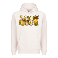 Pale Pink sunflower coffee cups Premium Hoodie - texasbilliewilder