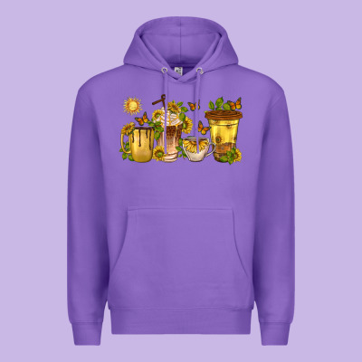 Premium Hoodie sunflower coffee cups