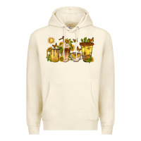 Sandshell sunflower coffee cups Premium Hoodie - texasbilliewilder