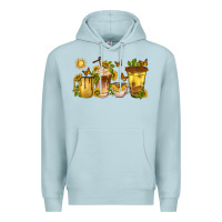 Blue Mist sunflower coffee cups Premium Hoodie - texasbilliewilder