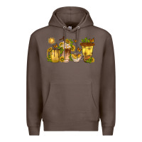 Coffee sunflower coffee cups Premium Hoodie - texasbilliewilder