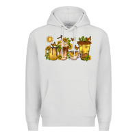 Dove Grey sunflower coffee cups Premium Hoodie - texasbilliewilder