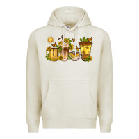 Oatmeal Heather sunflower coffee cups Premium Hoodie - texasbilliewilder