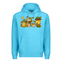 Ocean Blue sunflower coffee cups Premium Hoodie - texasbilliewilder