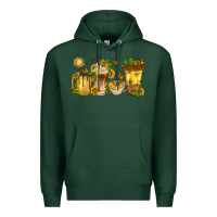 Sports Green sunflower coffee cups Premium Hoodie - texasbilliewilder
