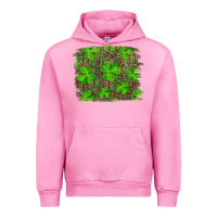 Fuchsia Pink st patricks day shamrock and leopard distressed ba Urban Hoodie - RanaPortraitStore