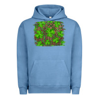 Pigment Pebble Blue st patricks day shamrock and leopard distressed ba Urban Hoodie - RanaPortraitStore