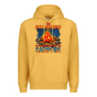 Mustard the best memories are made around the campfire Premium Hoodie - texasbilliewilder
