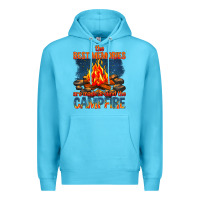 Ocean Blue the best memories are made around the campfire Premium Hoodie - texasbilliewilder