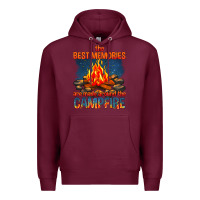 Burgundy the best memories are made around the campfire Premium Hoodie - texasbilliewilder
