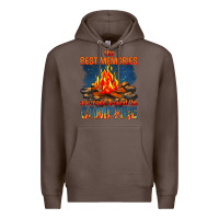 Coffee the best memories are made around the campfire Premium Hoodie - texasbilliewilder