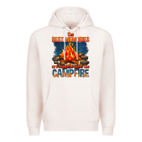 Pale Pink the best memories are made around the campfire Premium Hoodie - texasbilliewilder