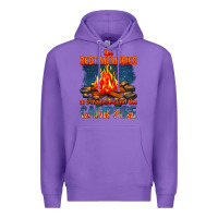 Purple the best memories are made around the campfire Premium Hoodie - texasbilliewilder
