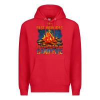 Red the best memories are made around the campfire Premium Hoodie - texasbilliewilder