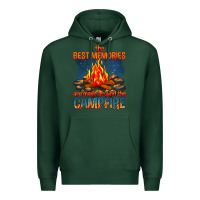 Sports Green the best memories are made around the campfire Premium Hoodie - texasbilliewilder