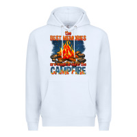 White the best memories are made around the campfire Premium Hoodie - texasbilliewilder
