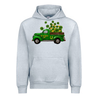Heather Grey st patricks truck shamrock horseshoe gold Urban Hoodie - RanaPortraitStore