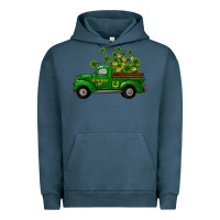 Pigment Midnight Navy st patricks truck shamrock horseshoe gold Urban Hoodie - RanaPortraitStore