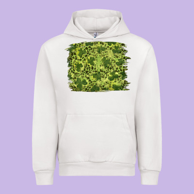 St Patricks Day Shamrock Leopard Background Urban Hoodie Designed By Ranaportraitstore