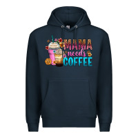 Navy mama needs coffee Premium Hoodie - Zillion Design Studio