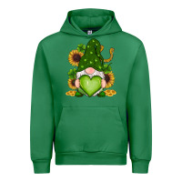 Emerald st patricks day shamrock sunflowers gnomes Urban Hoodie - RanaPortraitStore