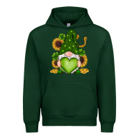 Forest Green st patricks day shamrock sunflowers gnomes Urban Hoodie - RanaPortraitStore