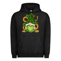 Pigment Black st patricks day shamrock sunflowers gnomes Urban Hoodie - RanaPortraitStore